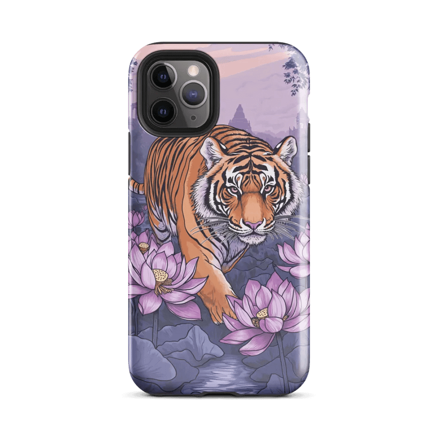 Bengal Tiger Lotus - Tough Phone Case product image (1)