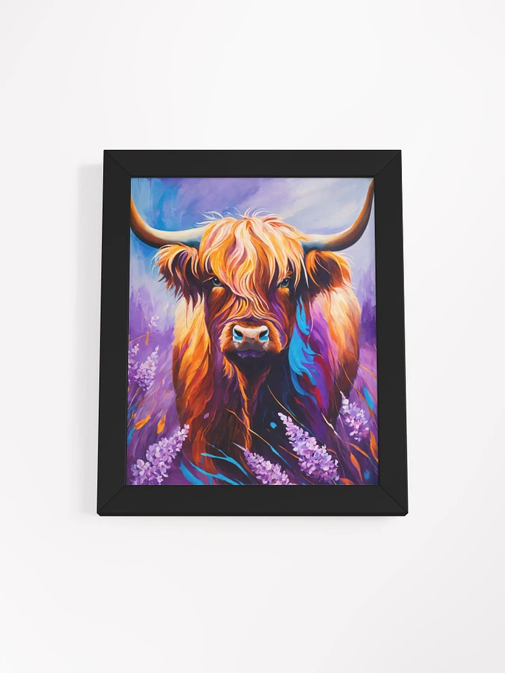 Lavender Field Highland Cow Framed Print product image (2)