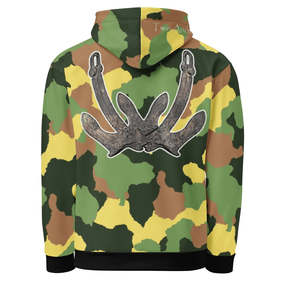 Green Camouflage Anchor Hoodie product image (1)