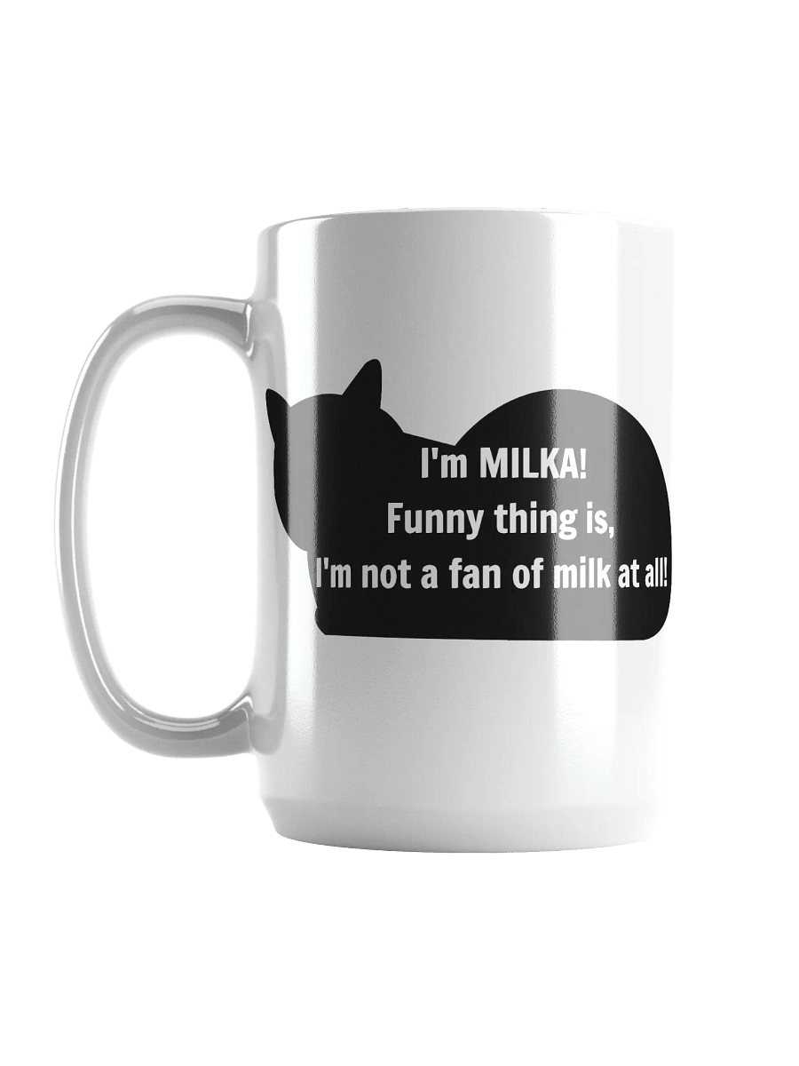 MILKA's Confession Cat Silhouette White Glossy Mug product image (6)