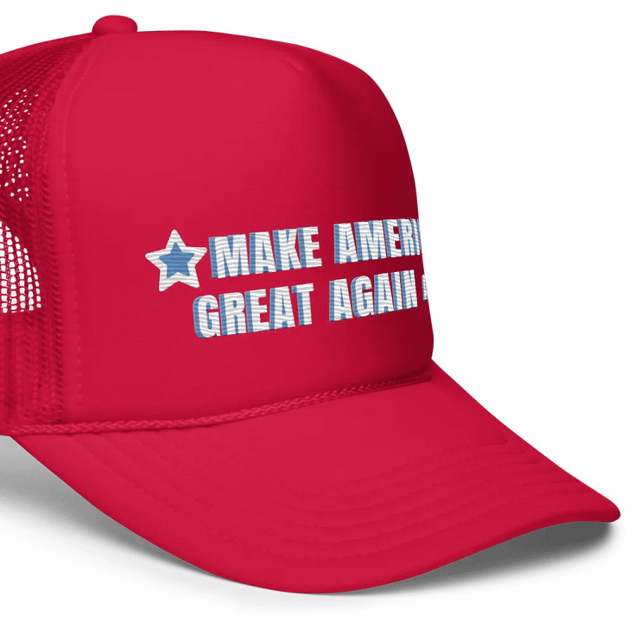Maga trucker cap embroidered,    Make America Great again with blue stars product image (7)