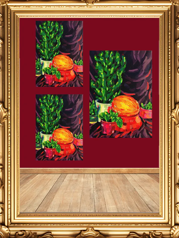 Eclectic Colorful Cacti Garden Poster product image (2)
