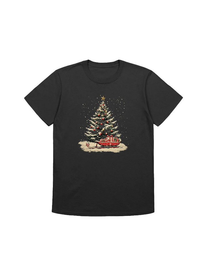 Vintage Christmas Sled Ride Nostalgic Holiday Unisex T-Shirt product image (2)