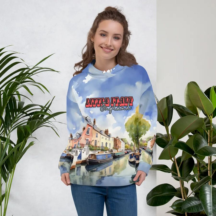Little Italy - England - All Over Print - Watercolor - Hoodie product image (3)