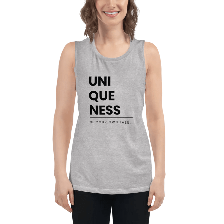 UNIQUENESS Flowy Black Muscle Tank product image (5)