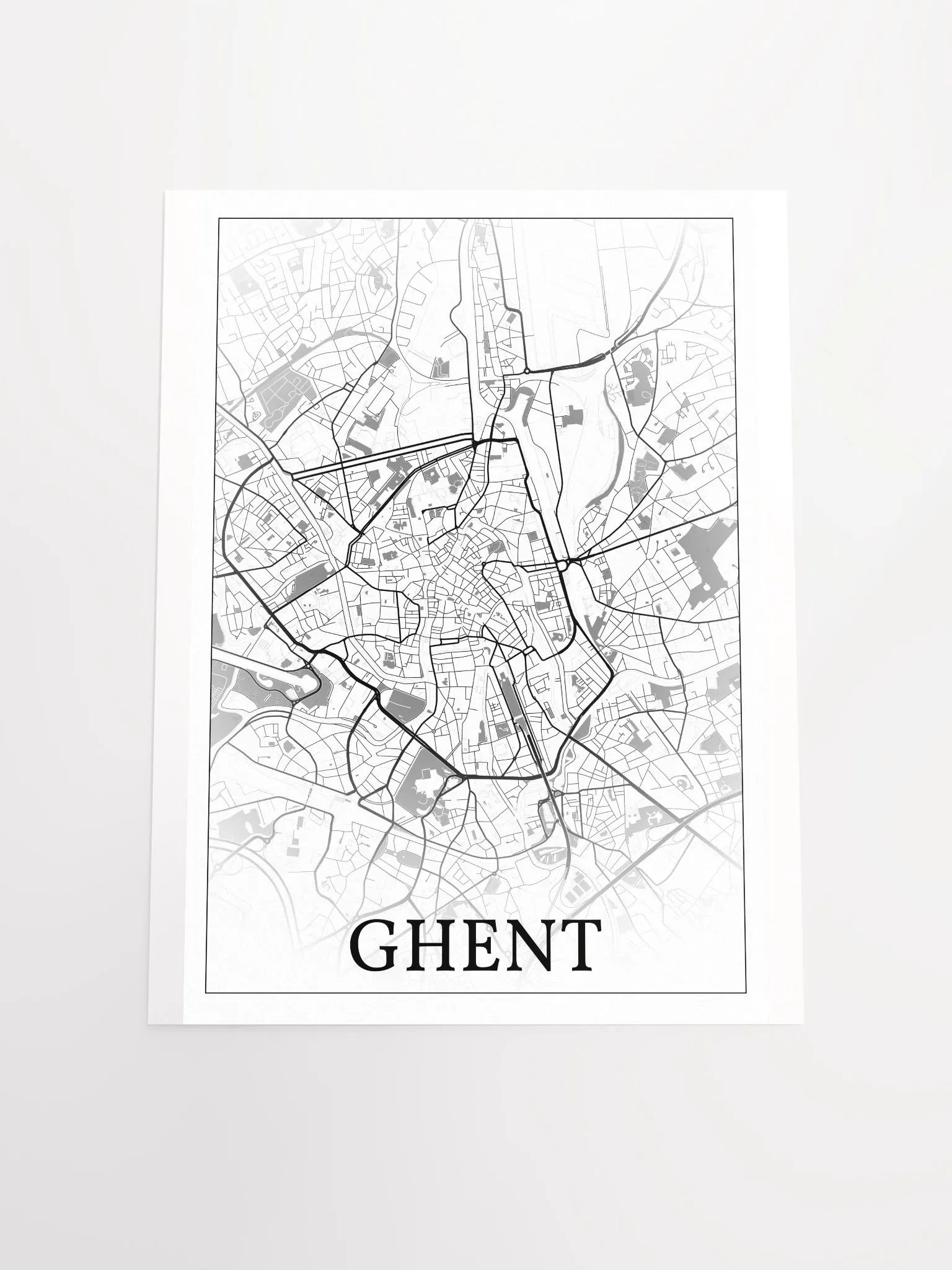 Ghent, Belgium, city map print product image (17)
