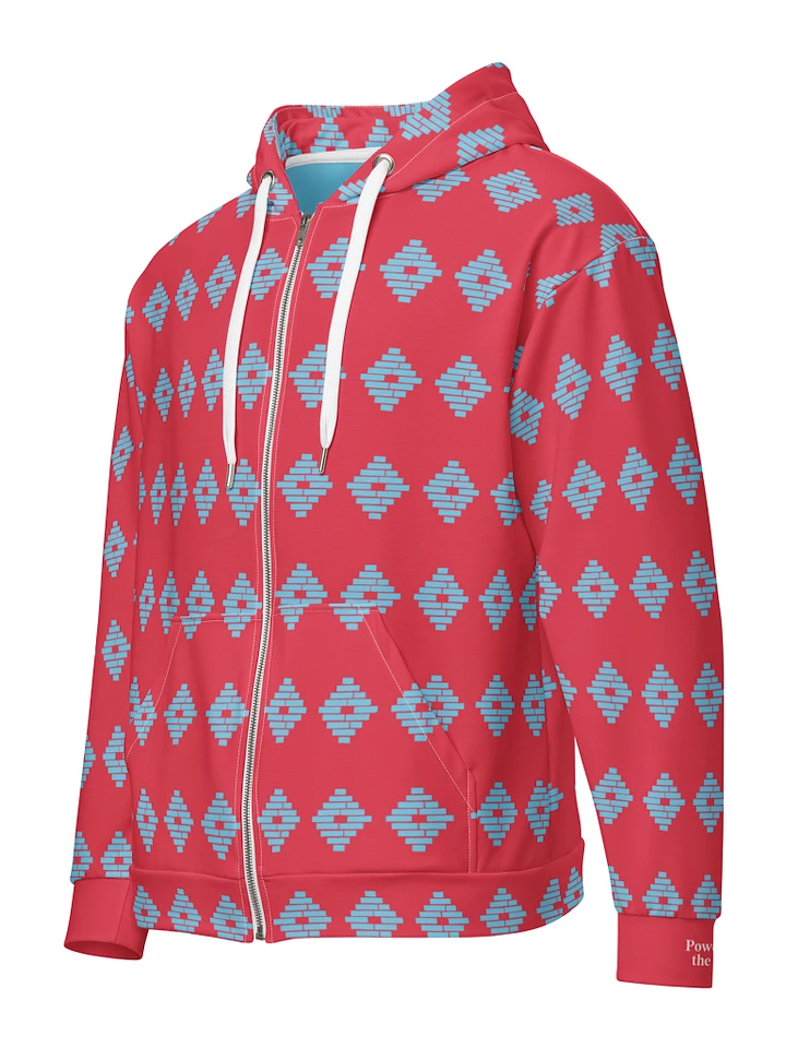 Powered by the People Zip Hoodie (Red/Blue) product image (1)