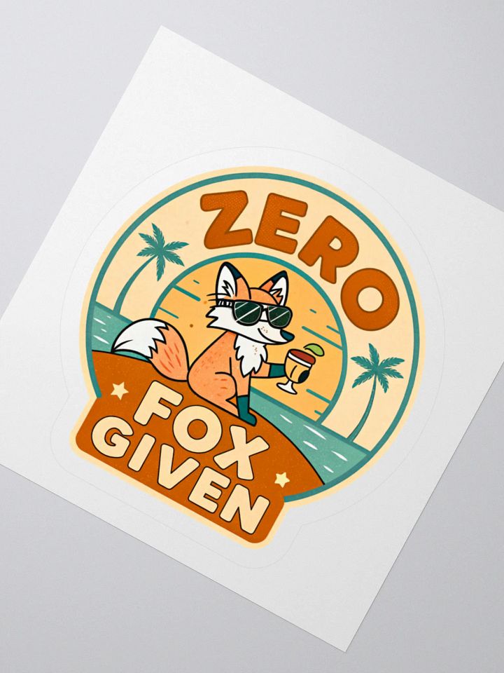 Zero Fox Given Beach Fox Kiss Cut Stickers product image (5)