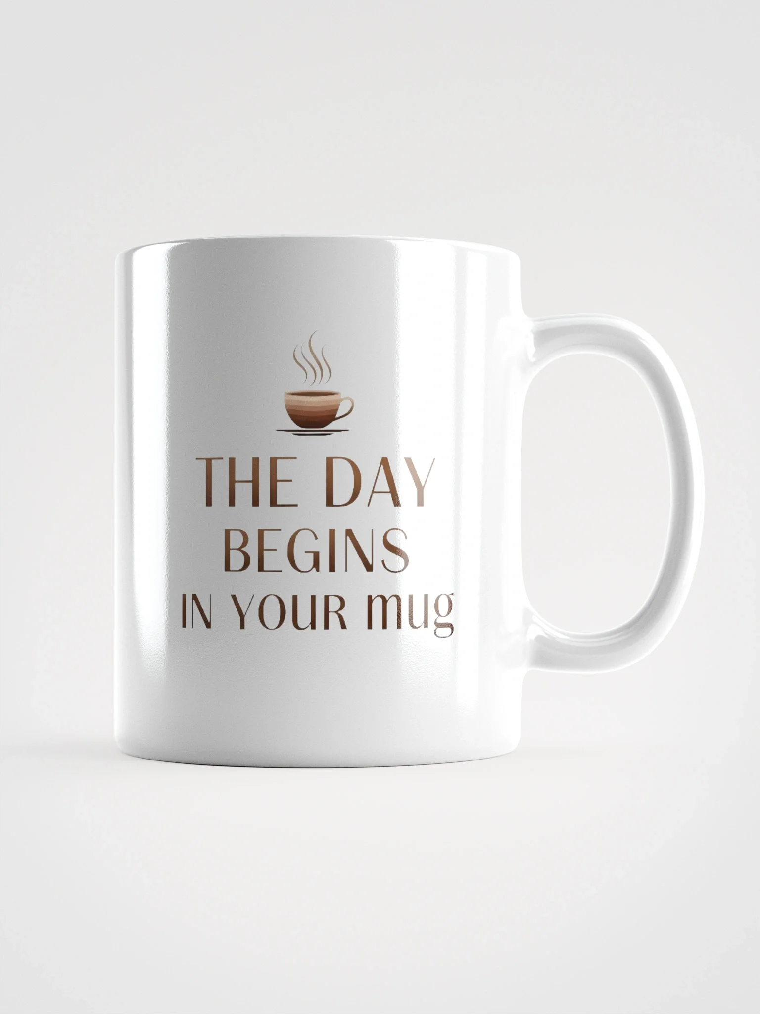 Start Your Morning Right with "The Day Begins in Your Mug" – Inspirational Coffee & Tea Mug for a Positive Day Boost product image (2)