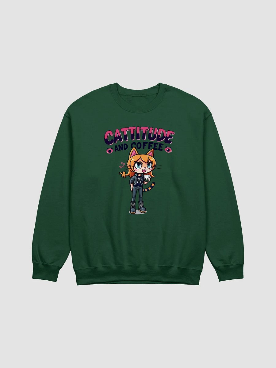 Cattitude and Coffee Crewneck Sweatshirt product image (10)