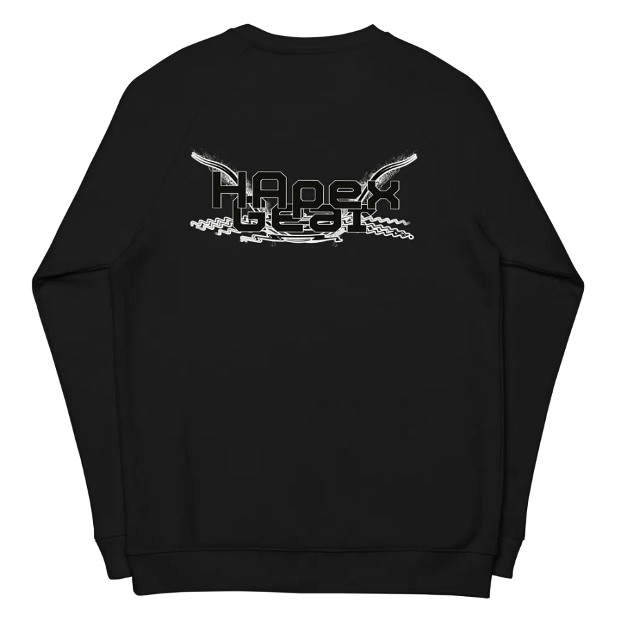Unisex Organic Raglan Sweatshirt - Black HApex Gear Black Logo product image (4)