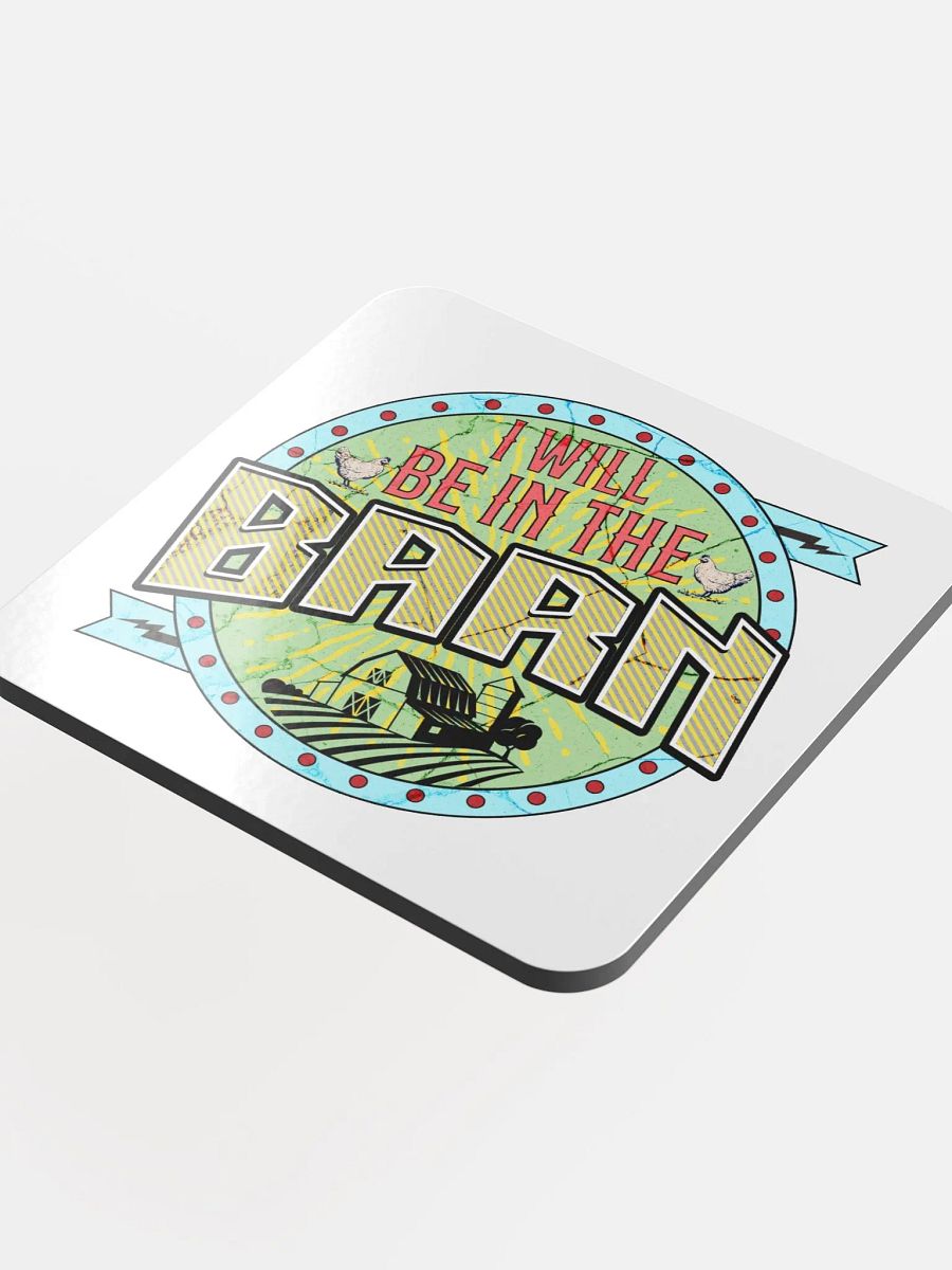 I Will Be In The Barn Rustic Farmhouse Cork Coaster product image (4)