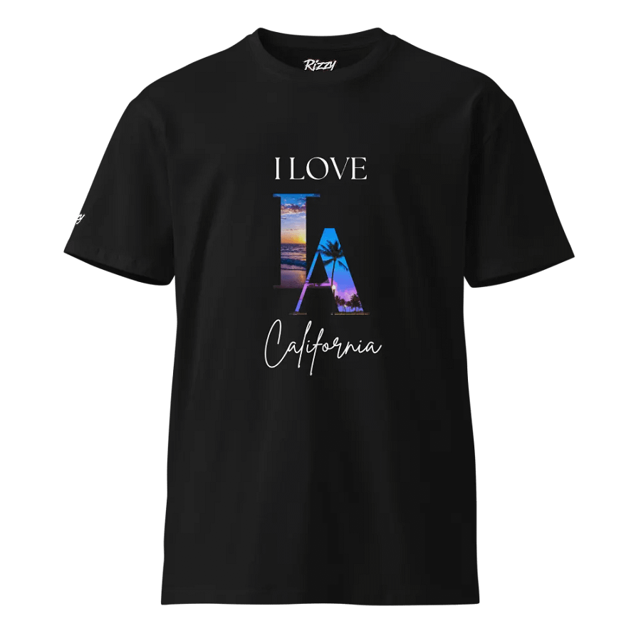 I love LA T-Shirt with Picture Blue Sky Background in the LA Letters product image (1)