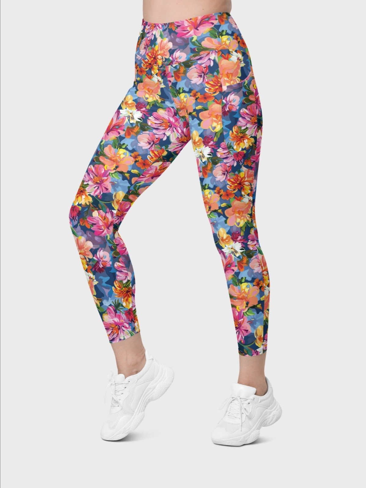 Leggings with Pockets "Bold Abstract Florals" product image (6)
