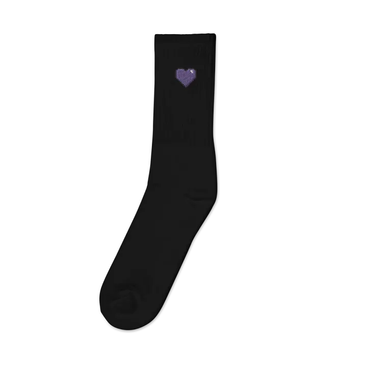 HollyRex Pixel Heart Embroidered Socks product image (2)