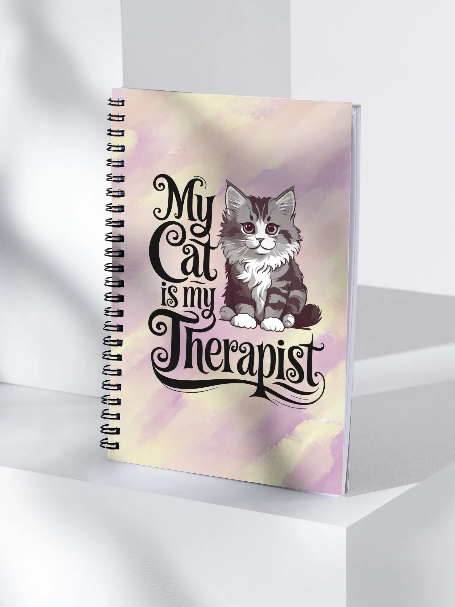 My Cat is My Therapist Spiral Notebook product image (4)