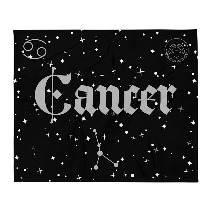 Starry Cancer Constellation Throw Blanket product image (2)
