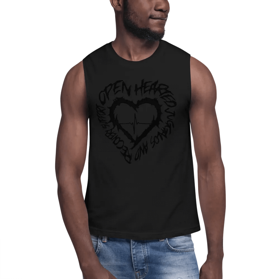 Black on black muscle shirt product image (6)