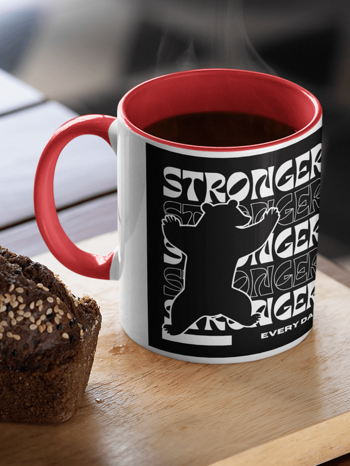 Stronger Every Day- Bear Silhouette Color Inside Mug product image (1)