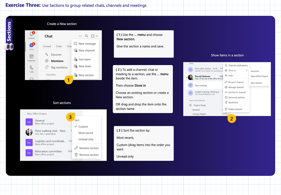 How to use Teams combined chats and channels - Workout Card product image (3)