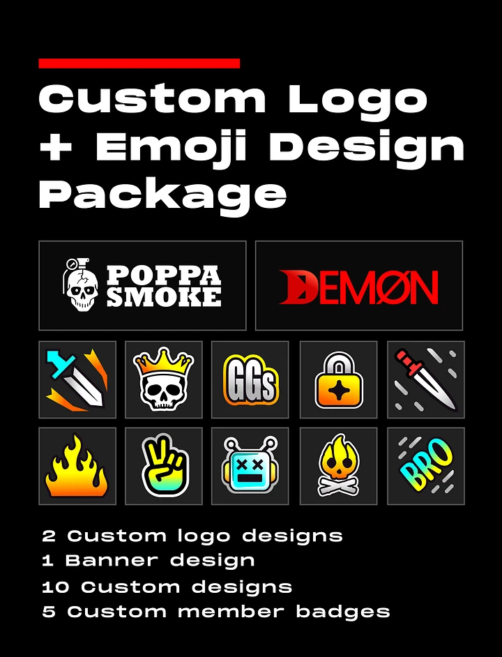 Poppa Smoke Custom Logo + Emoji Design Package - DIGITAL product image (1)