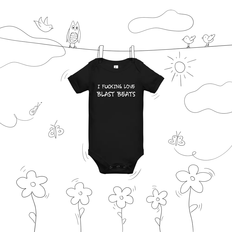 I Love Blast Beats baby onesie product image (12)