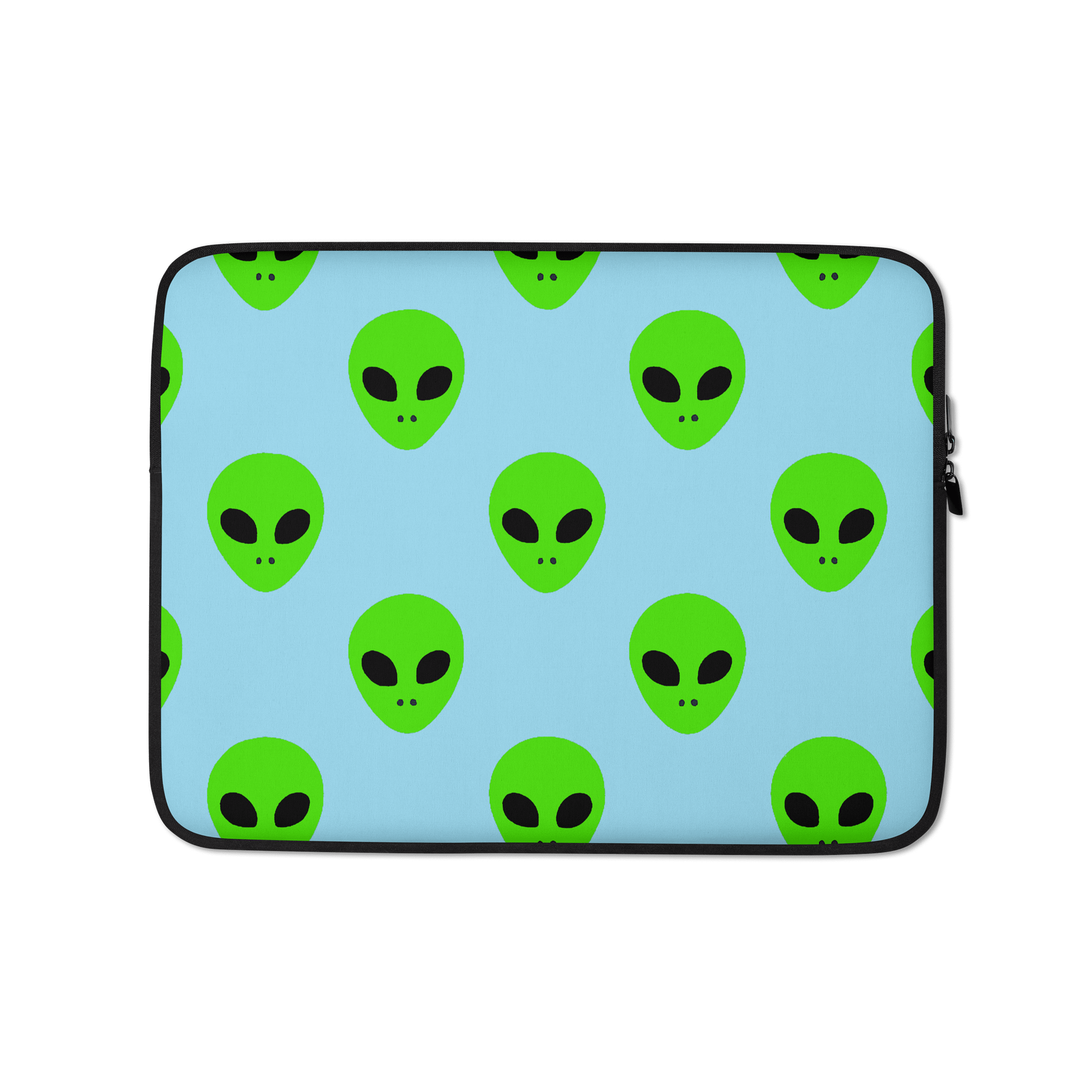 Neon Green Roswell Aliens Blue Laptop Sleeve product image (1)