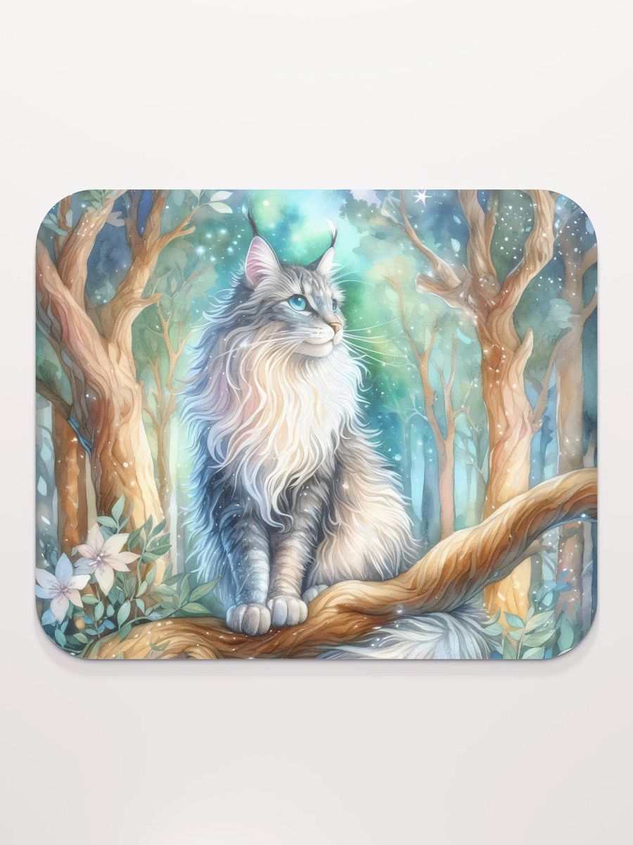 Majestic Cat in a Mystical Forest Mouse Pad product image (3)