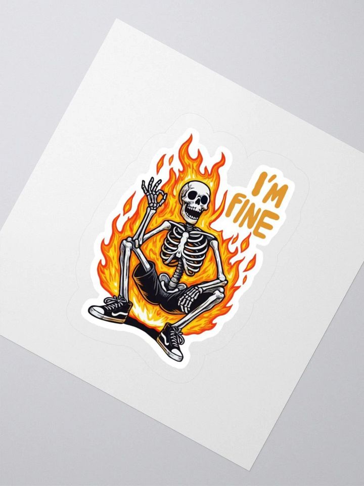 I'm Fine Skeleton Kiss Cut Stickers product image (5)
