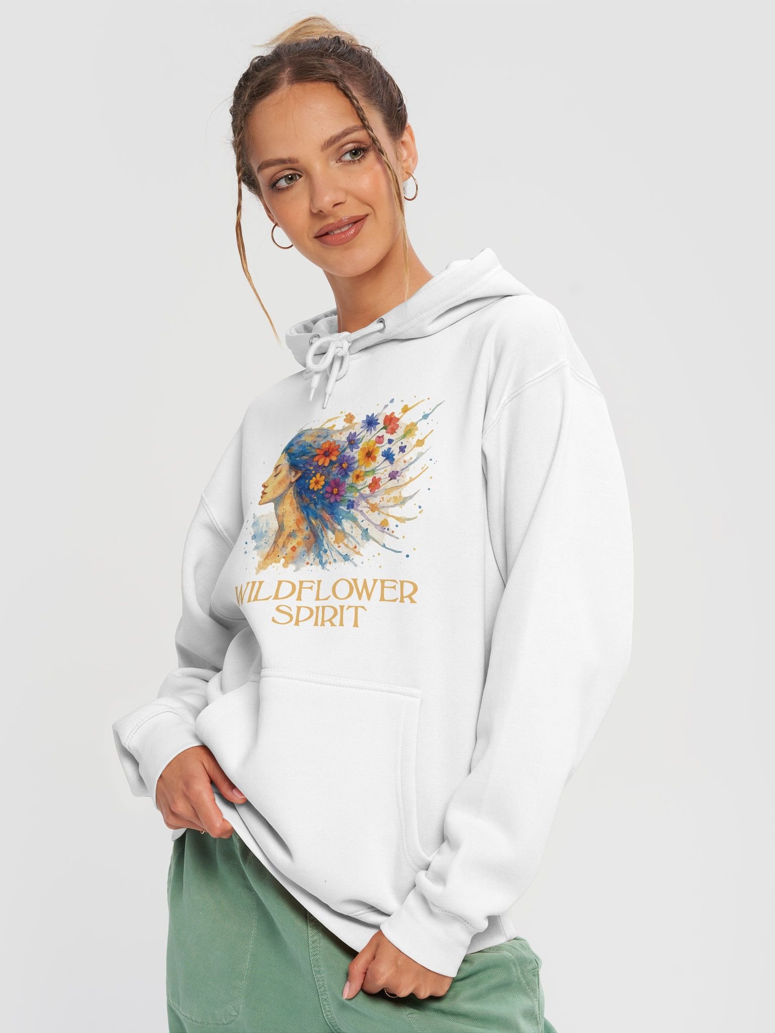 Bohemian Wildflower Hoodie – Artistic Floral Naturecore Hoodie product image (3)