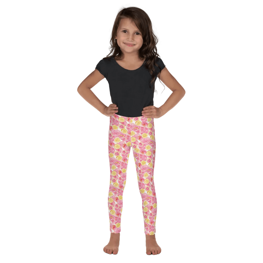 Spring 'Sweet Lemons' Leggings for Girls with small lemons product image (5)