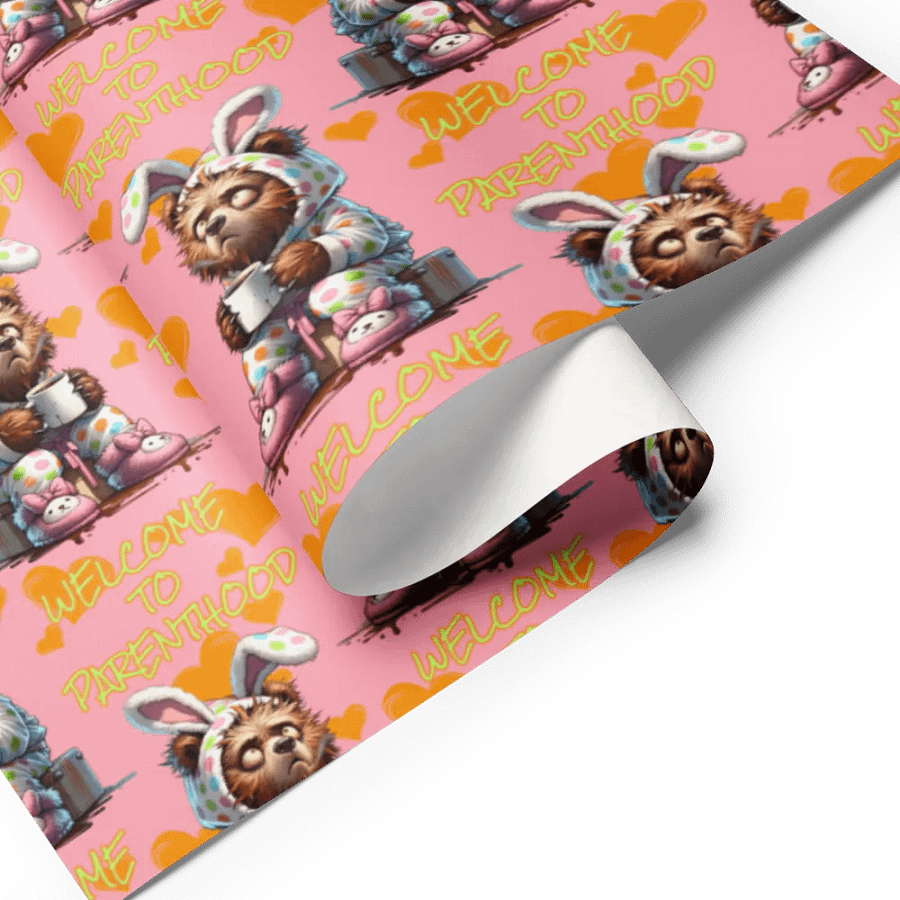 New Parents Funny Gift Wrapping Paper 3 Sheet Set Welcome To Parenthood #2 product image (5)