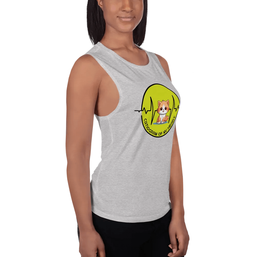 Cat Heartbeat Flowy Muscle Tank product image (7)