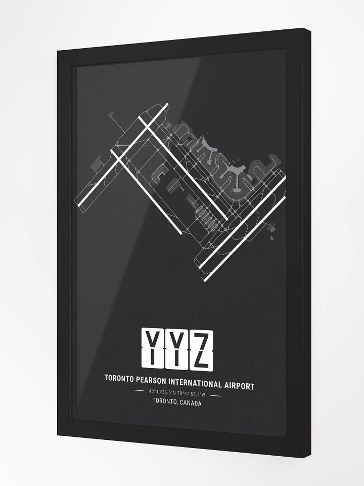 Framed Airport YYZ Premium Map On Matt Paper product image (2)