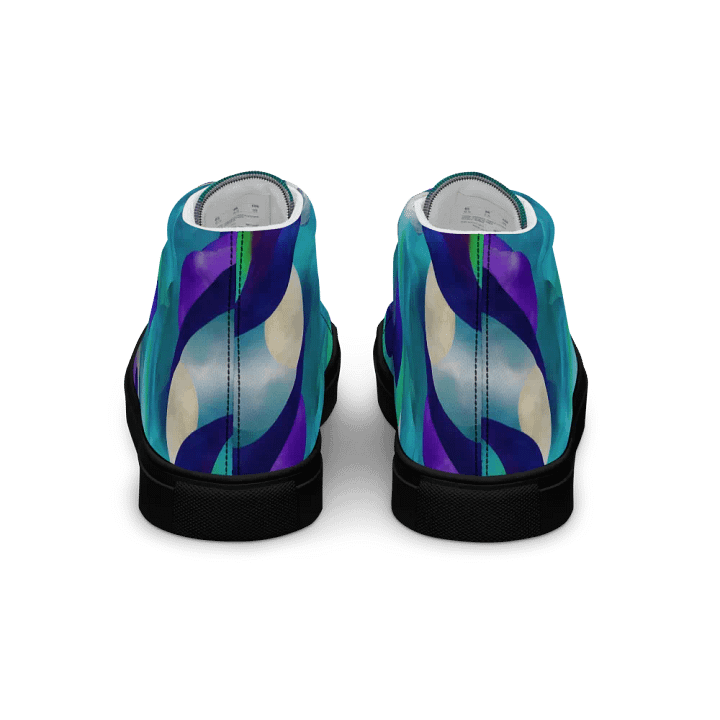 Ethereal Waves Men's High Top Canvas Shoes product image (2)