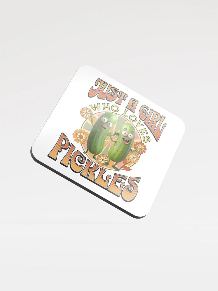 Just A Girl Who Loves Pickles Whimsical Party Coaster product image (2)