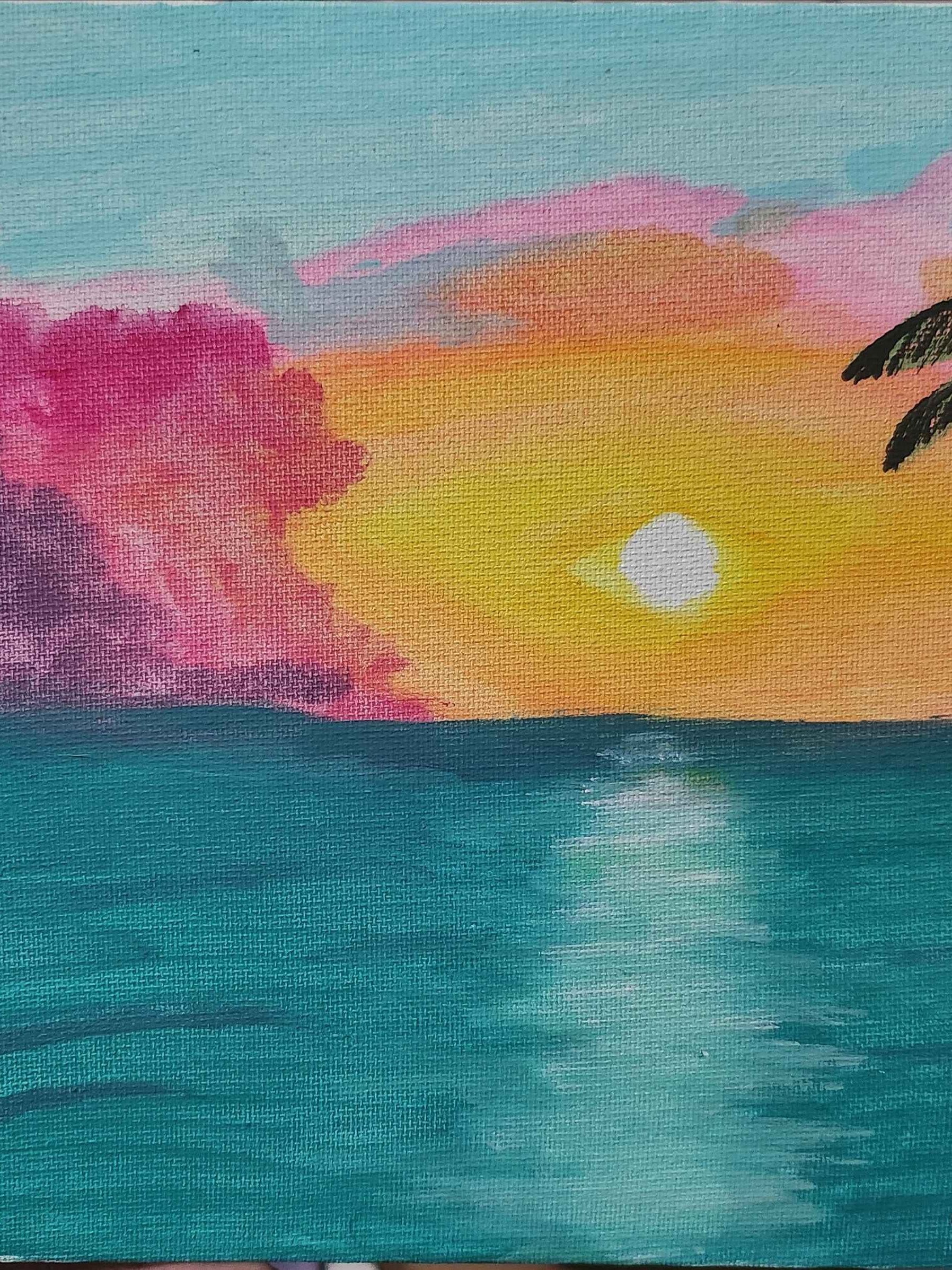 Sunset Ocean - 10 x 8 Painting product image (1)