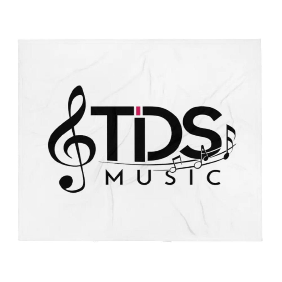 TDS Music Throw Blanket - White with Musical Design | Soft Polyester | Machine-Washable product image (4)