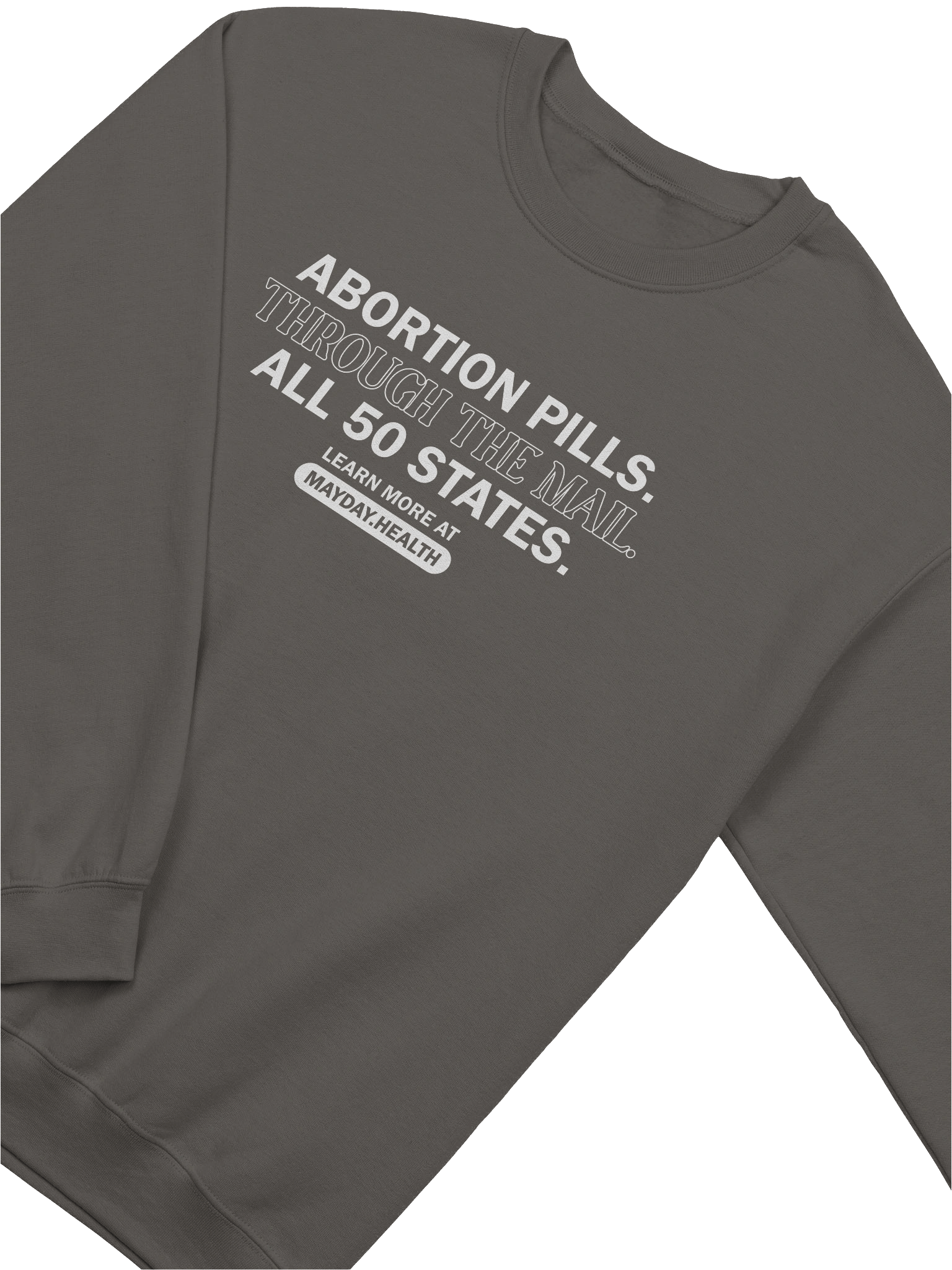 "Abortion Pills Through the Mail" Charcoal Crewneck product image (3)