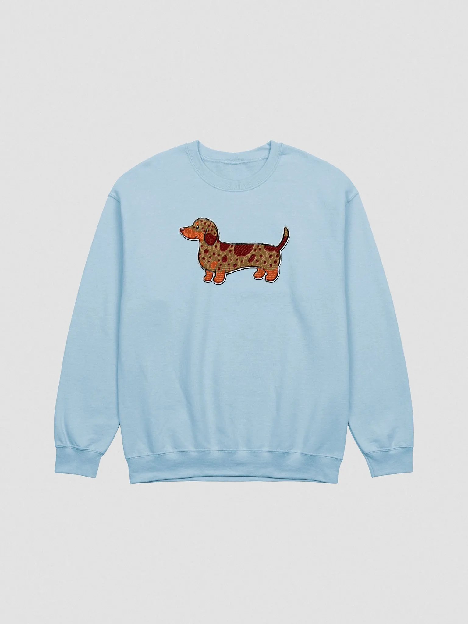 Cheerful Dachshund Cartoon Embroidered Crewneck product image (2)