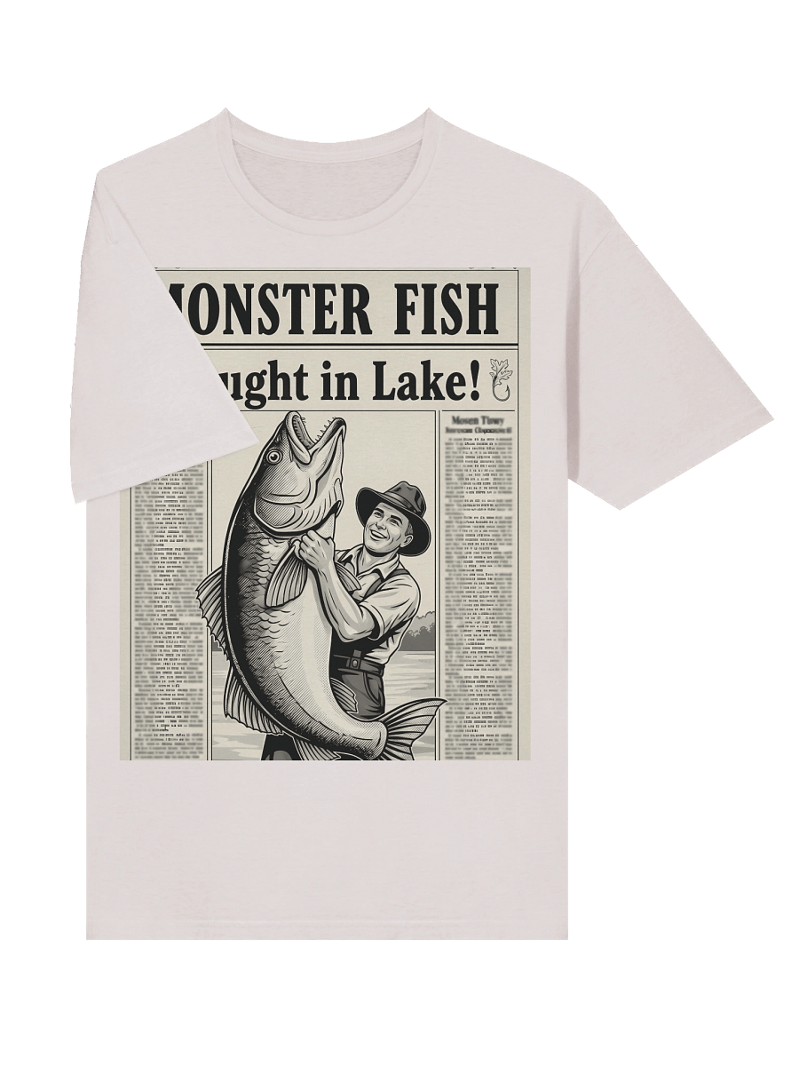 Vintage newspaper - Monster Fish Caught in Lake! T-Shirt product image (25)