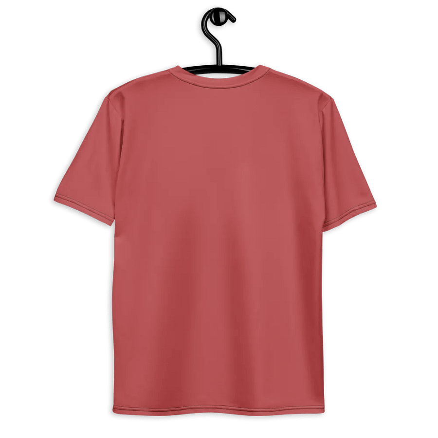Plain Brick Red Soft Summer Men's Crewneck Polyester Heavyweight Premium T-Shirt by Treasure Pie product image (9)