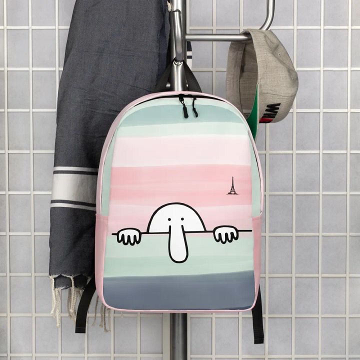 "Kilroy" All-Over Print Minimalist Backpack product image (1)
