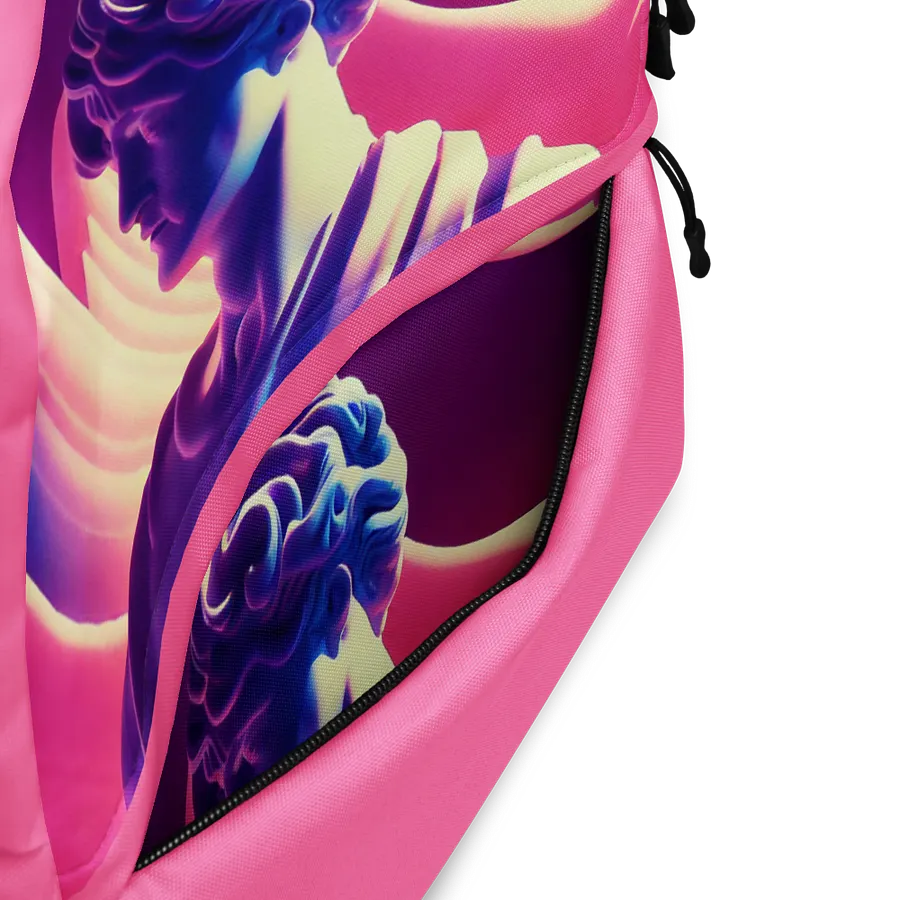 Greek God retrowave City Pop Pink Backpack product image (7)