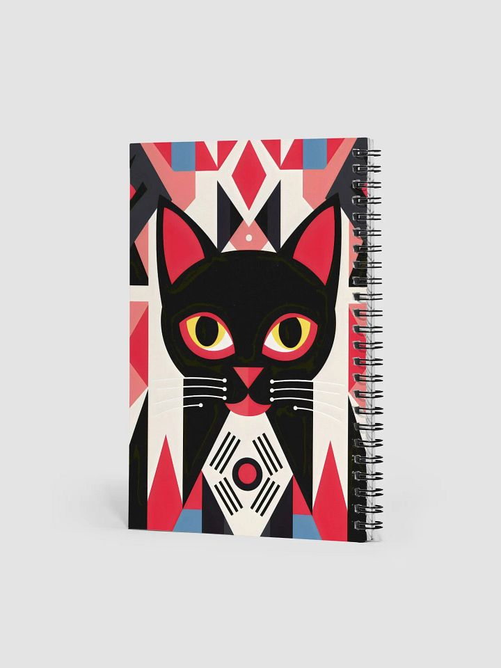 Black cat abstract art Notebook product image (2)