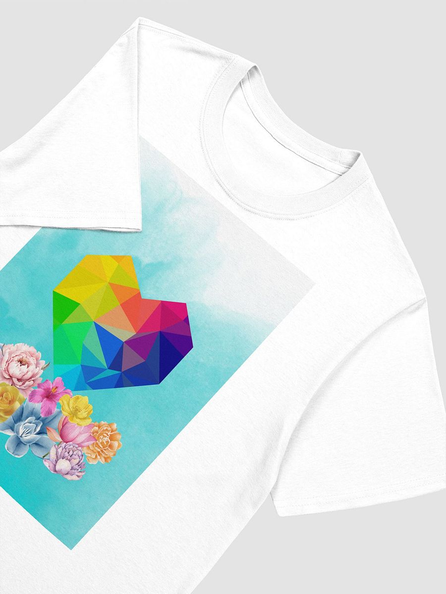 Crystal Heart and Floral Fusion T-shirt - Unisex - 100% Cotton product image (5)