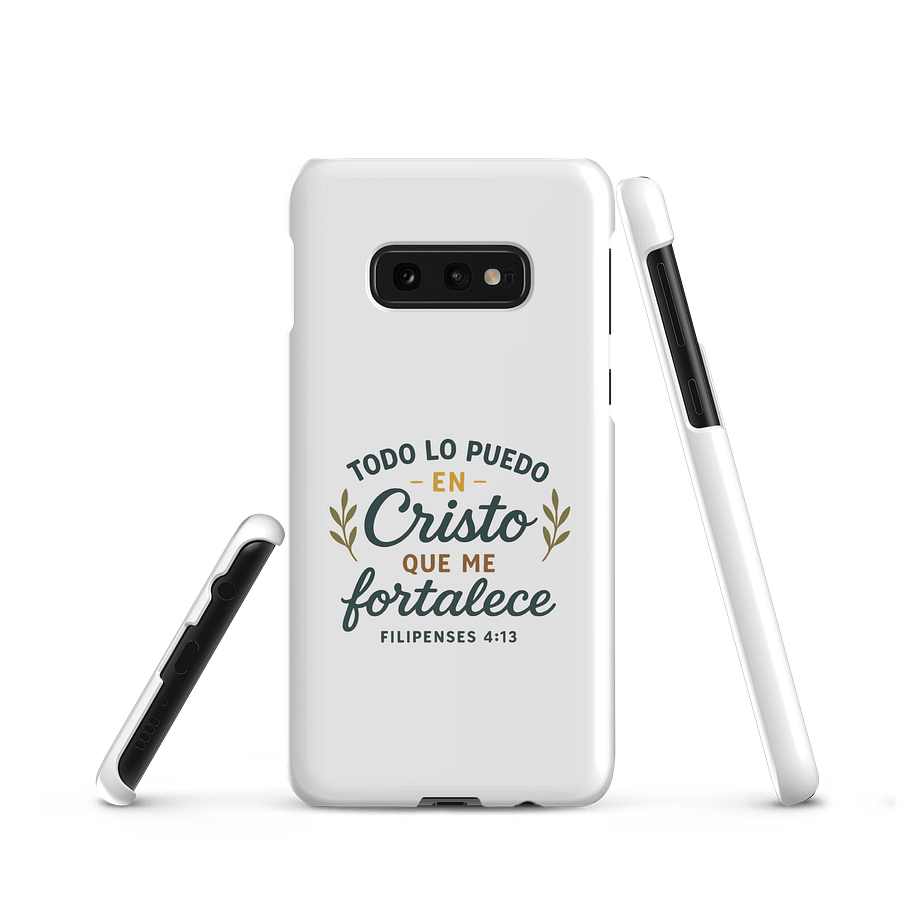 Samsung Snap Case – “Todo lo puedo en Cristo” – Spanish Bible Verse Design product image (1)