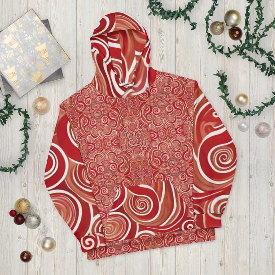 Funky Cherry Swirls Liquid Tie-Dye Hoodie product image (5)