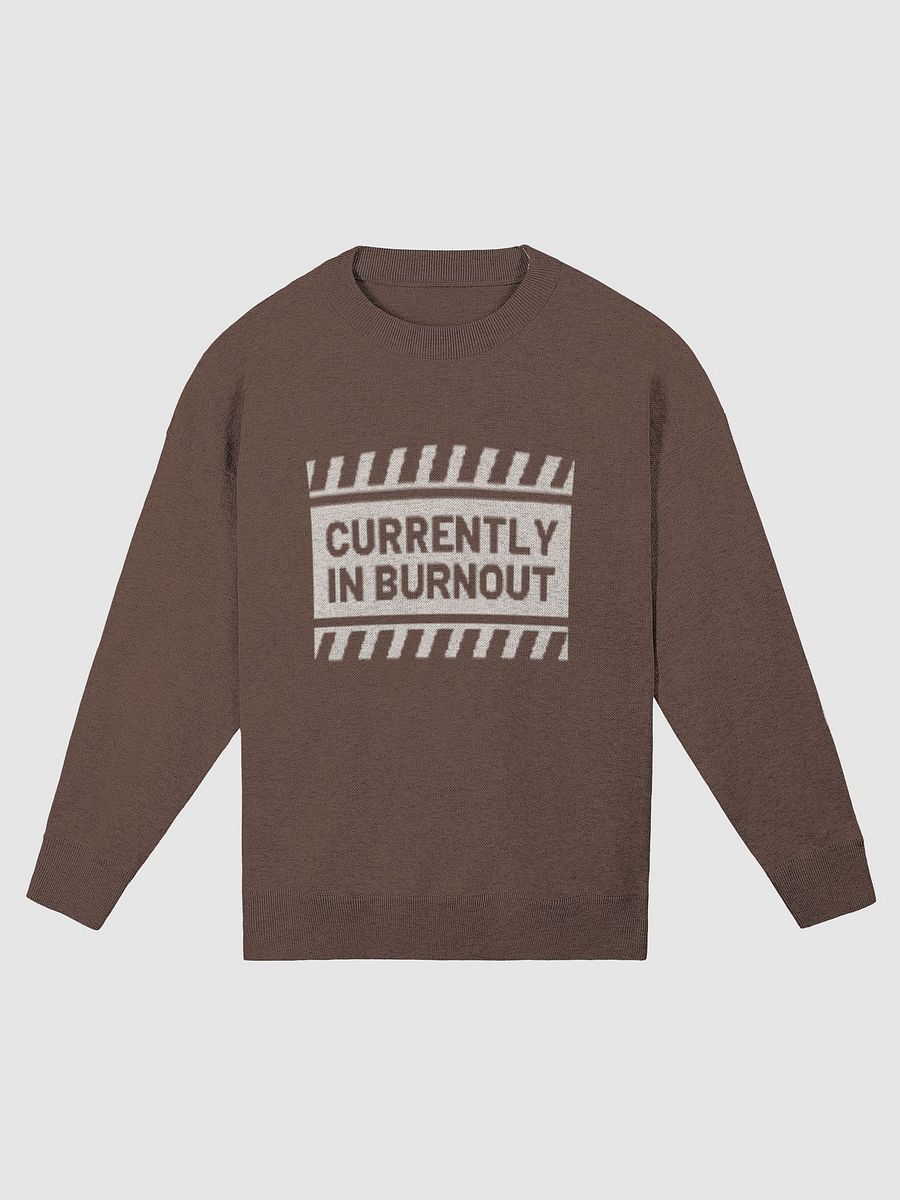CURRENTLY IN BURNOUT (lg. design, brown and taupe) knitwear relaxed crewneck product image (1)