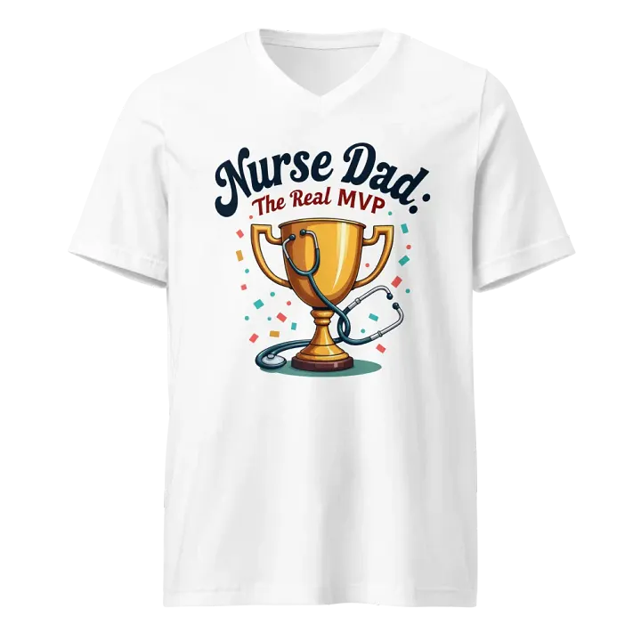 Nurse Dad MVP Trophy v-neck Tee product image (1)